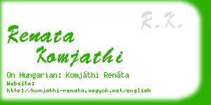 renata komjathi business card
