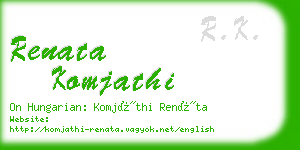 renata komjathi business card